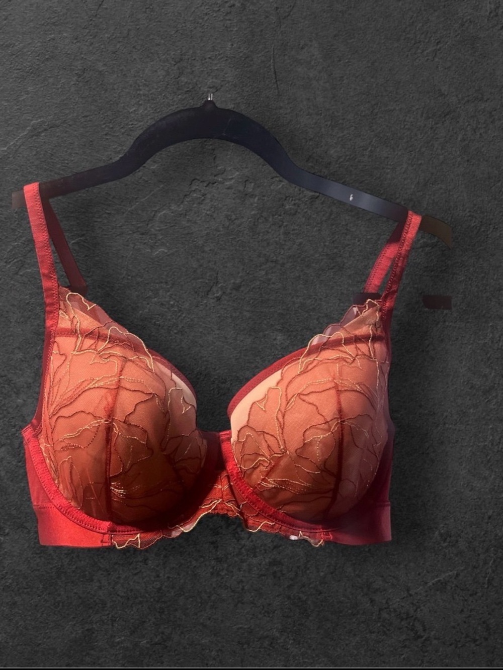 Soma Women's Linework Embroidered Lightly Lined Plunge Bra